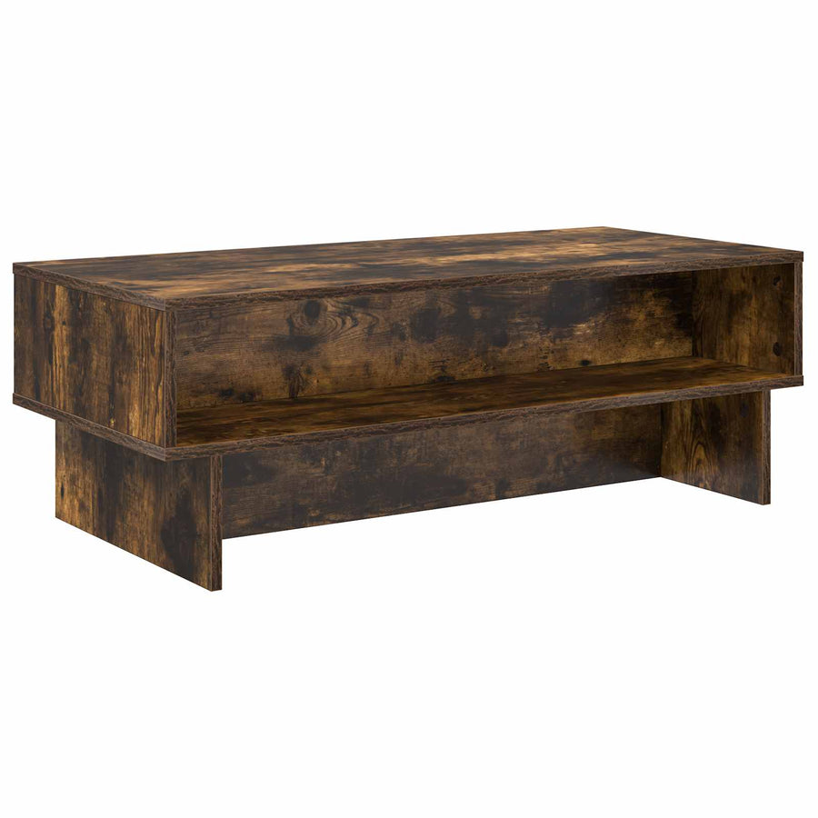 Salontafel Gerookt eiken 100 x 46 x 35 cm Bewerkt hout