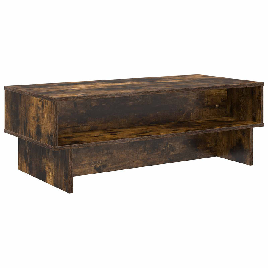 Salontafel Gerookt eiken 100 x 46 x 35 cm Bewerkt hout