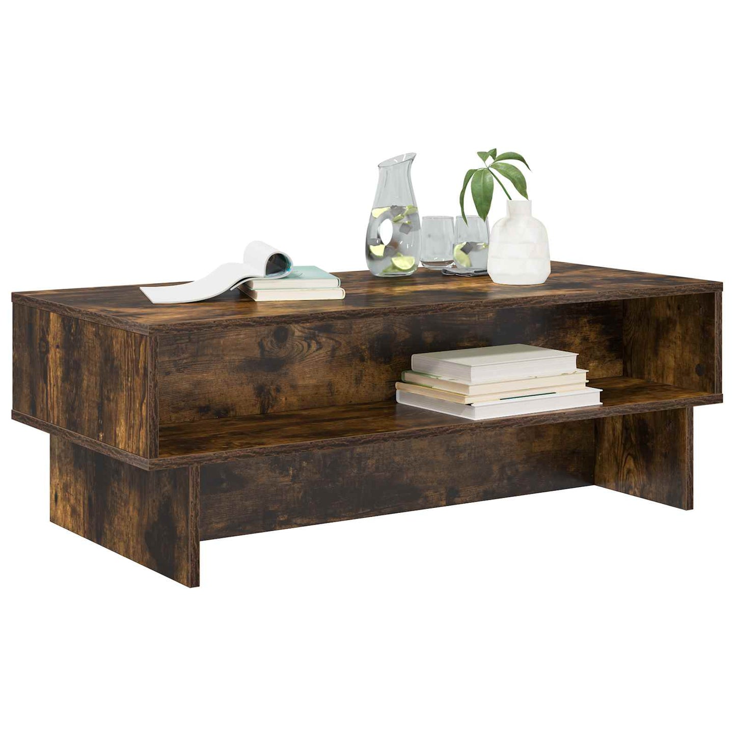 Salontafel Gerookt eiken 100 x 46 x 35 cm Bewerkt hout