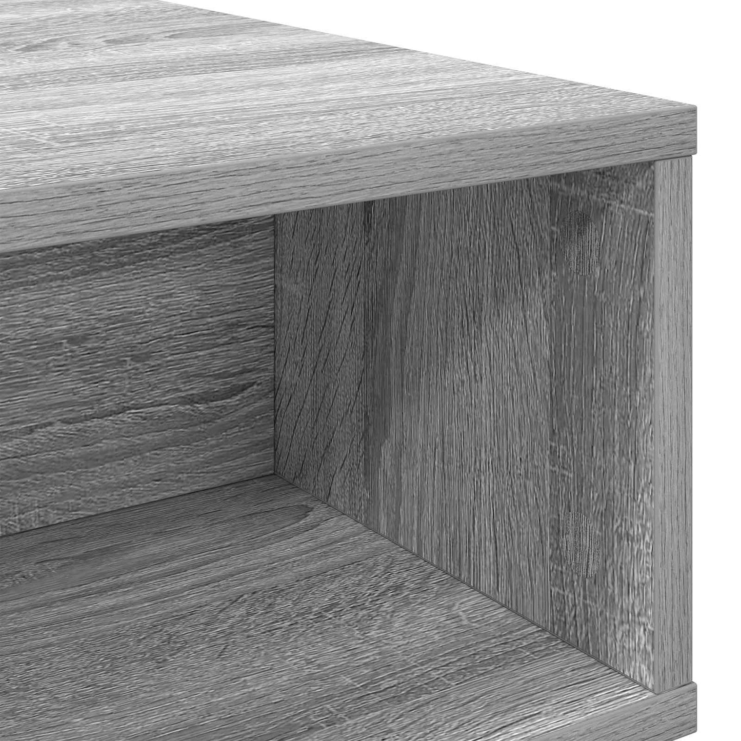 Salontafel Grijs Sonoma 100 x 46 x 35 cm Bewerkt hout