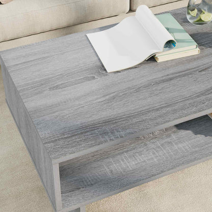 Salontafel Grijs Sonoma 100 x 46 x 35 cm Bewerkt hout
