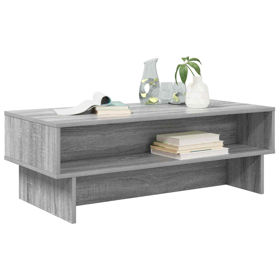 Salontafel Grijs Sonoma 100 x 46 x 35 cm Bewerkt hout