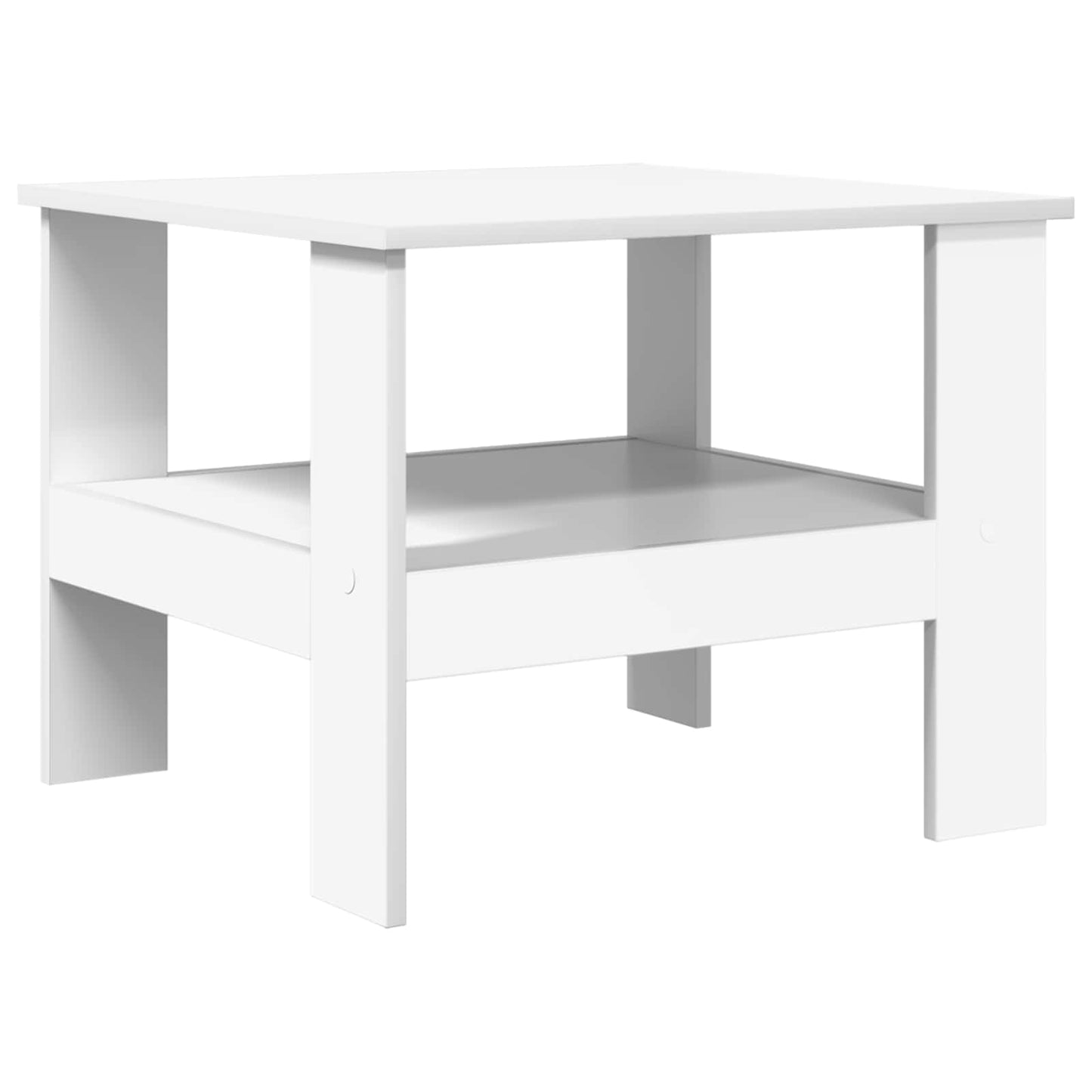 Salontafel Wit 57 x 55 x 45 cm Bewerkt hout