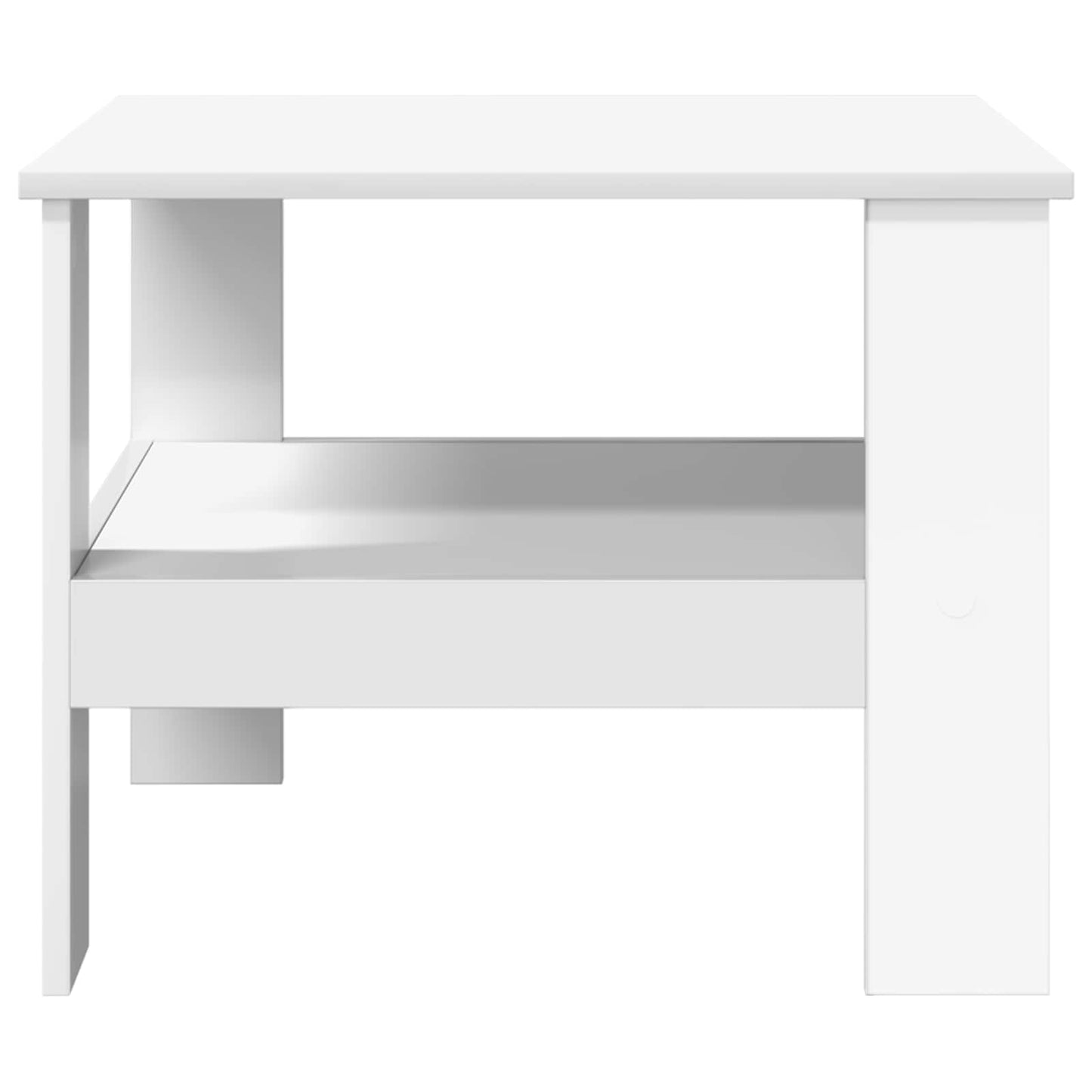 Salontafel Wit 57 x 55 x 45 cm Bewerkt hout