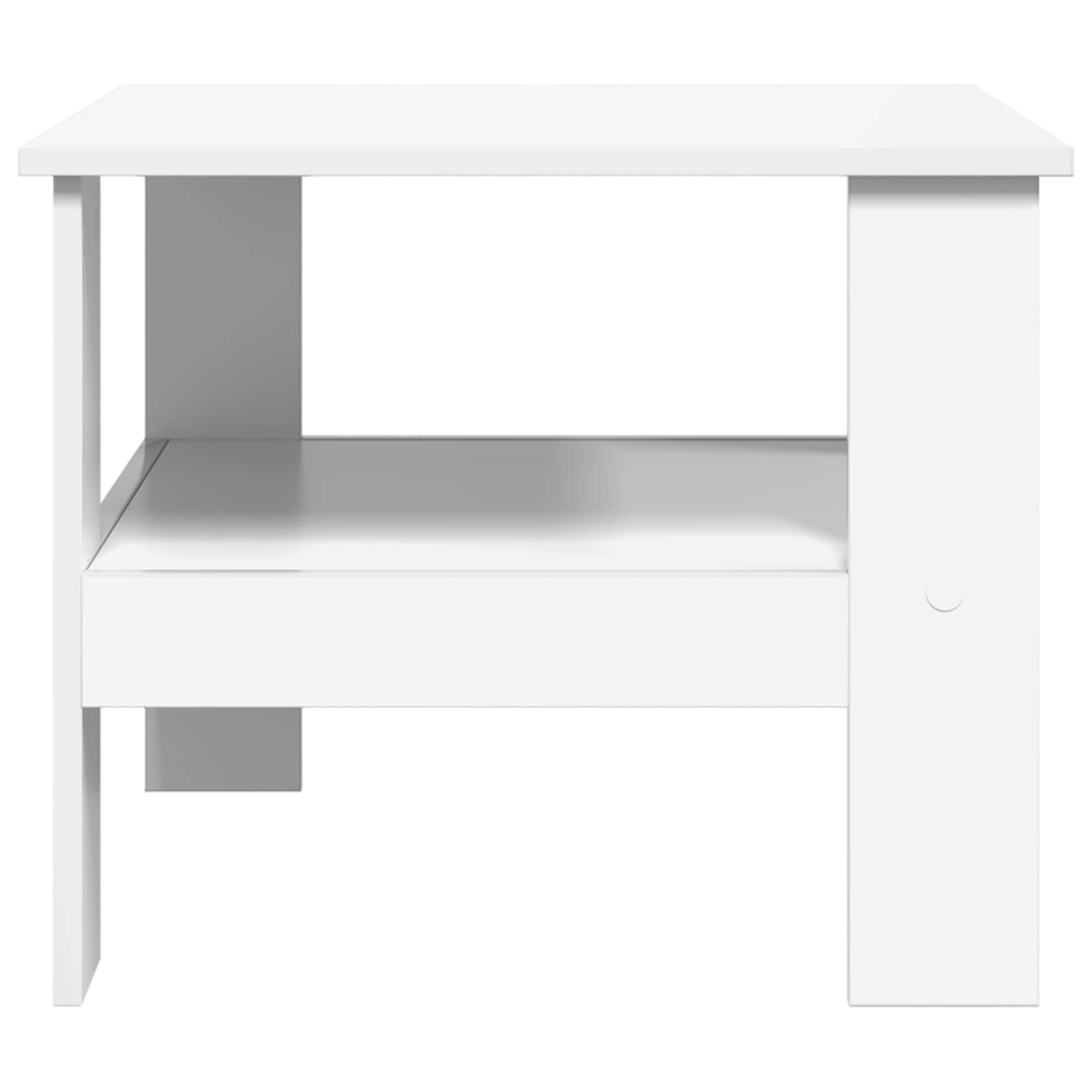 Salontafel Wit 57 x 55 x 45 cm Bewerkt hout