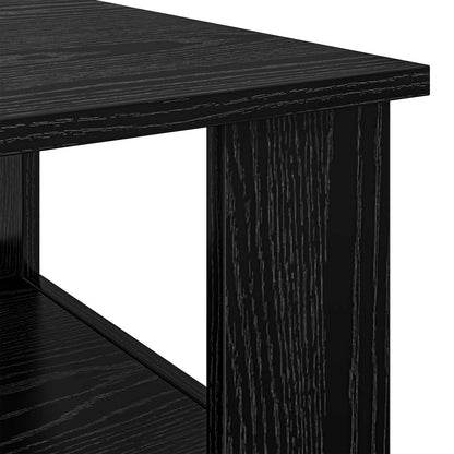 Salontafel Zwart Eiken 57 x 55 x 45 cm Bewerkt hout