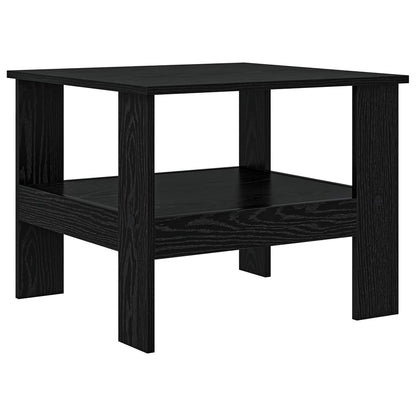 Salontafel Zwart Eiken 57 x 55 x 45 cm Bewerkt hout