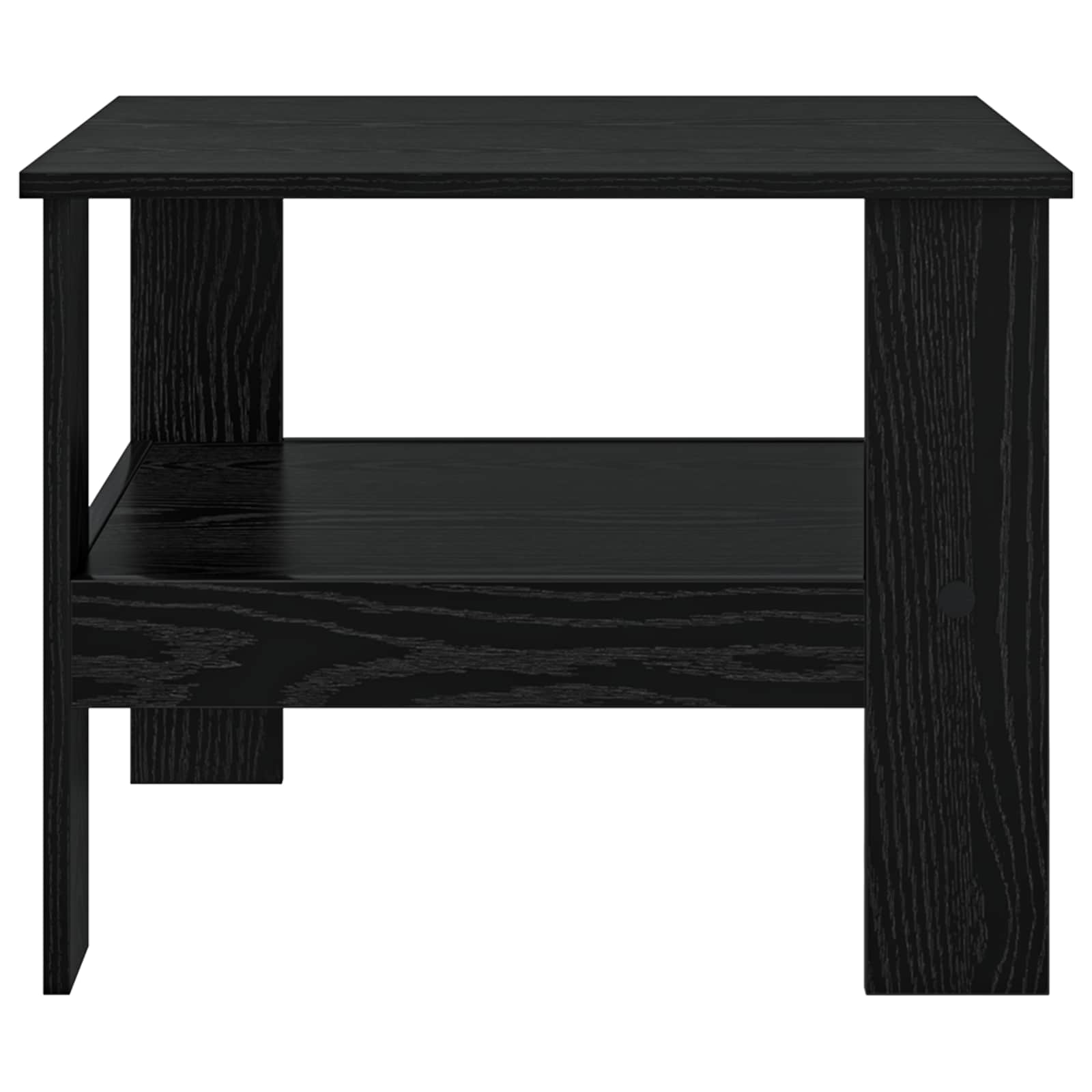 Salontafel Zwart Eiken 57 x 55 x 45 cm Bewerkt hout