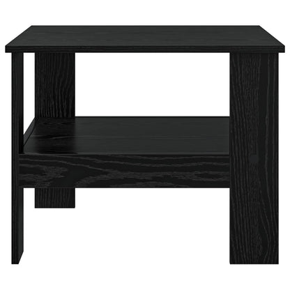 Salontafel Zwart Eiken 57 x 55 x 45 cm Bewerkt hout