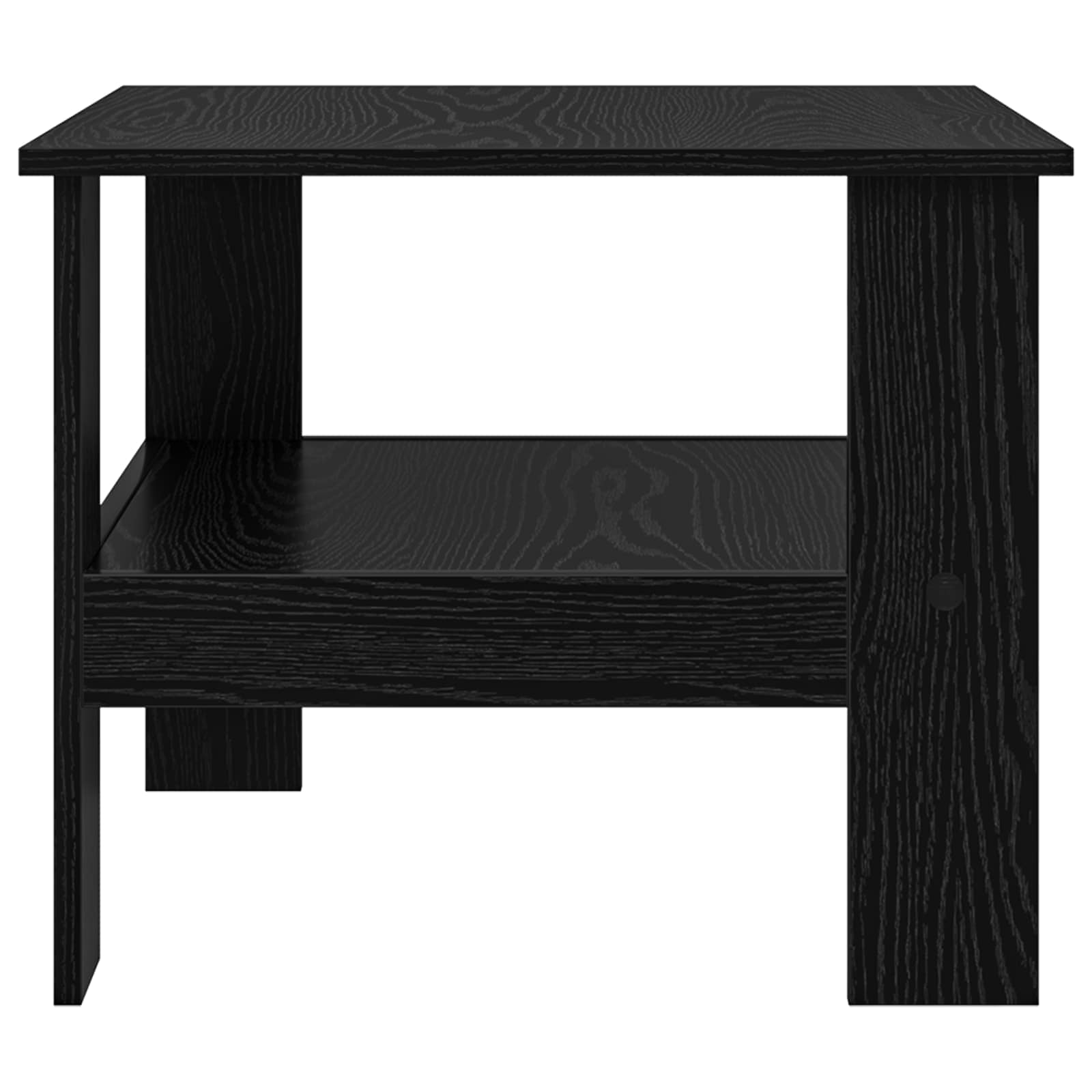 Salontafel Zwart Eiken 57 x 55 x 45 cm Bewerkt hout
