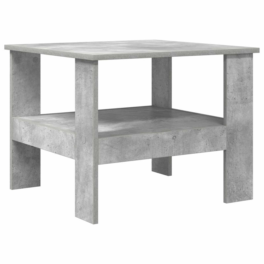 Salontafel Beton Grijs 57 x 55 x 45 cm Bewerkt hout