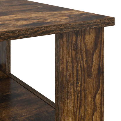 Salontafel Gerookt eiken 57 x 55 x 45 cm Bewerkt hout