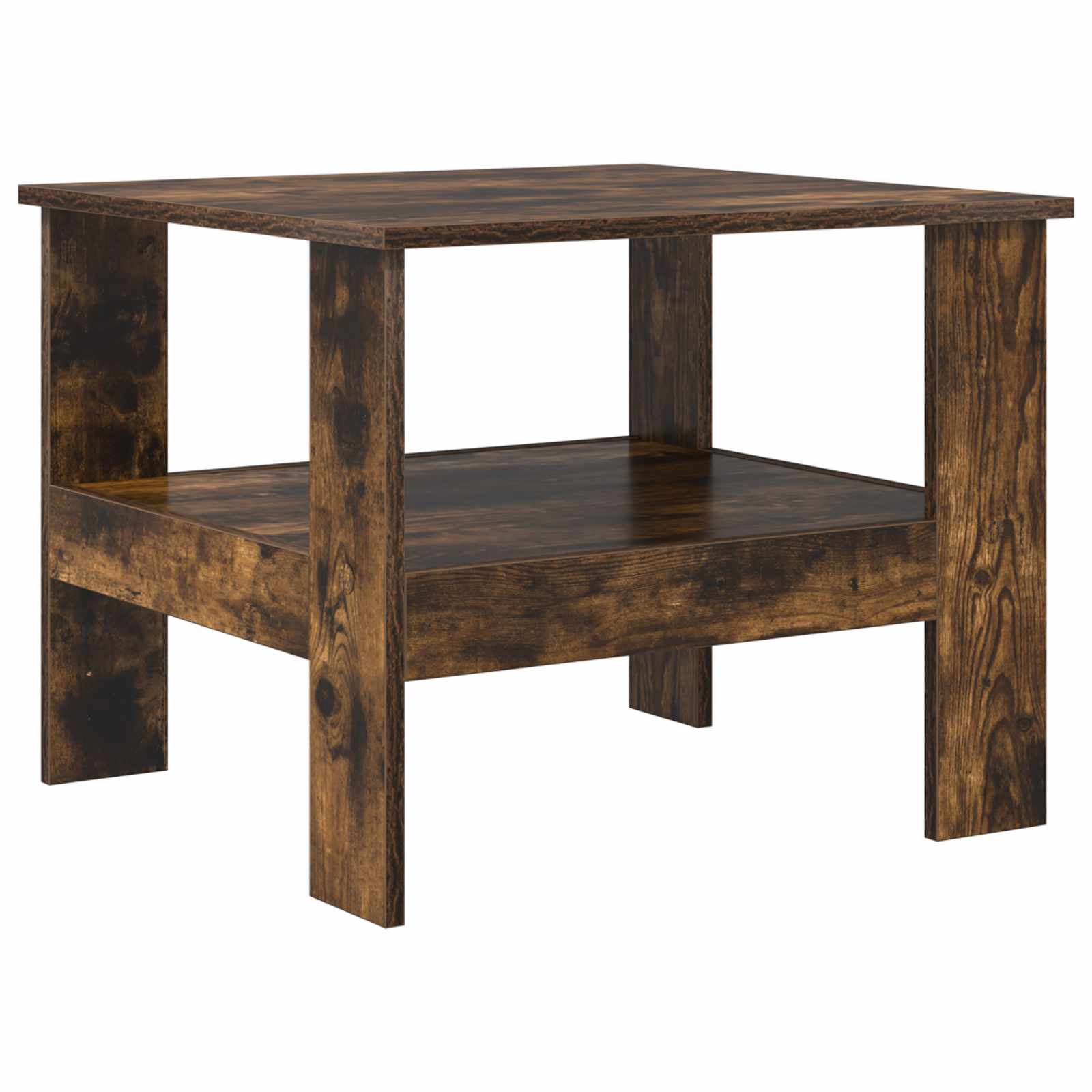 Salontafel Gerookt eiken 57 x 55 x 45 cm Bewerkt hout