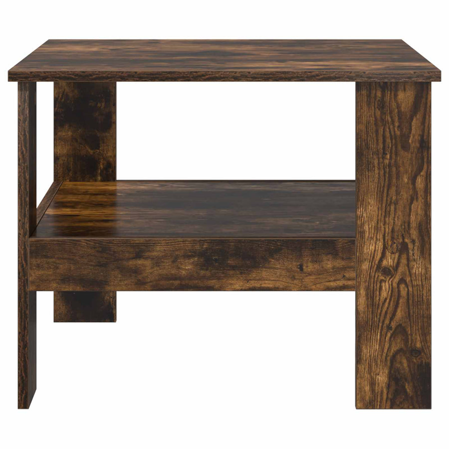 Salontafel Gerookt eiken 57 x 55 x 45 cm Bewerkt hout