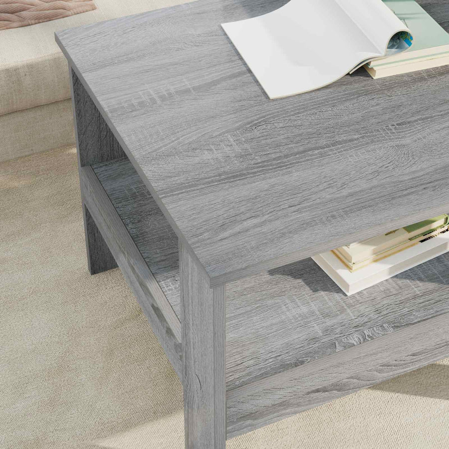 Salontafel Grijs Sonoma 57 x 55 x 45 cm Bewerkt hout