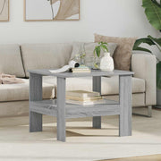 Salontafel 57x55x45 cm grijs bewerkt hout