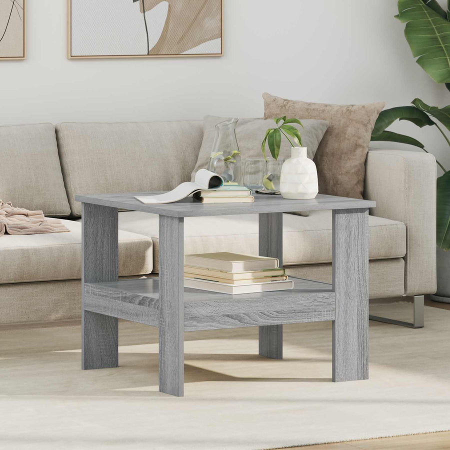 Salontafel Grijs Sonoma 57 x 55 x 45 cm Bewerkt hout
