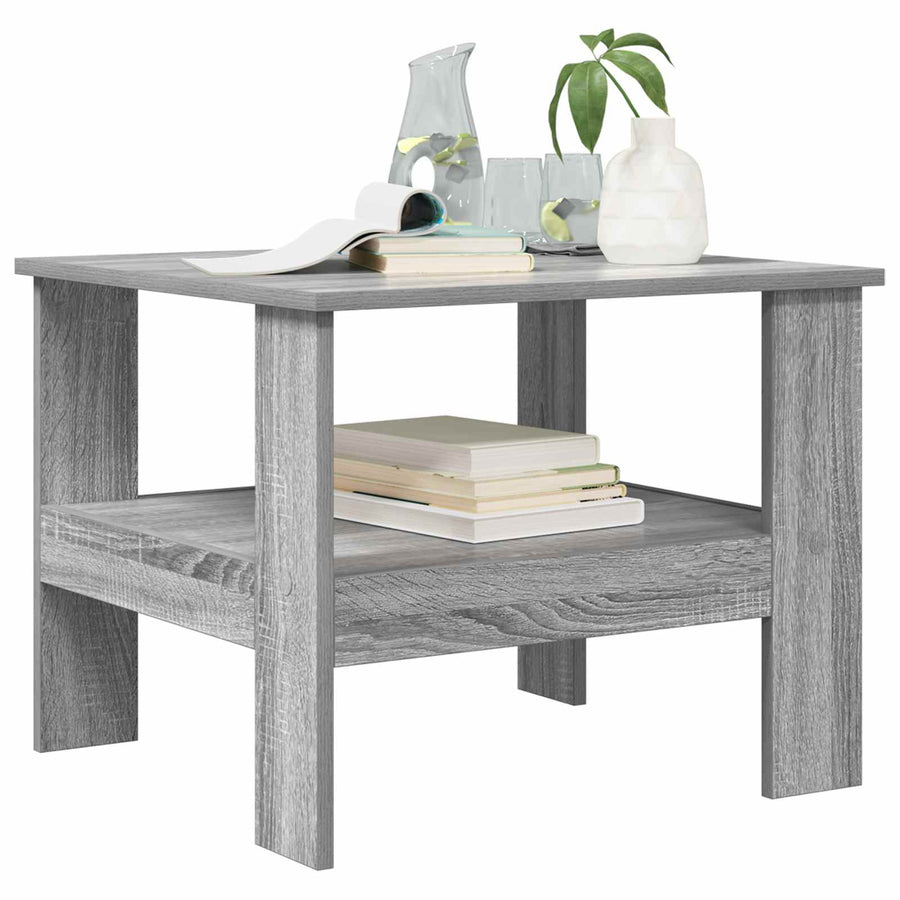 Salontafel Grijs Sonoma 57 x 55 x 45 cm Bewerkt hout
