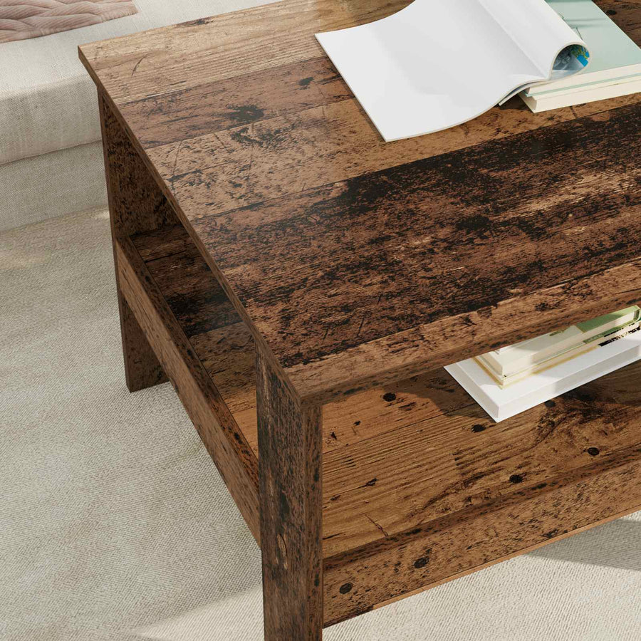 Salontafel Oudhout 57 x 55 x 45 cm Bewerkt hout