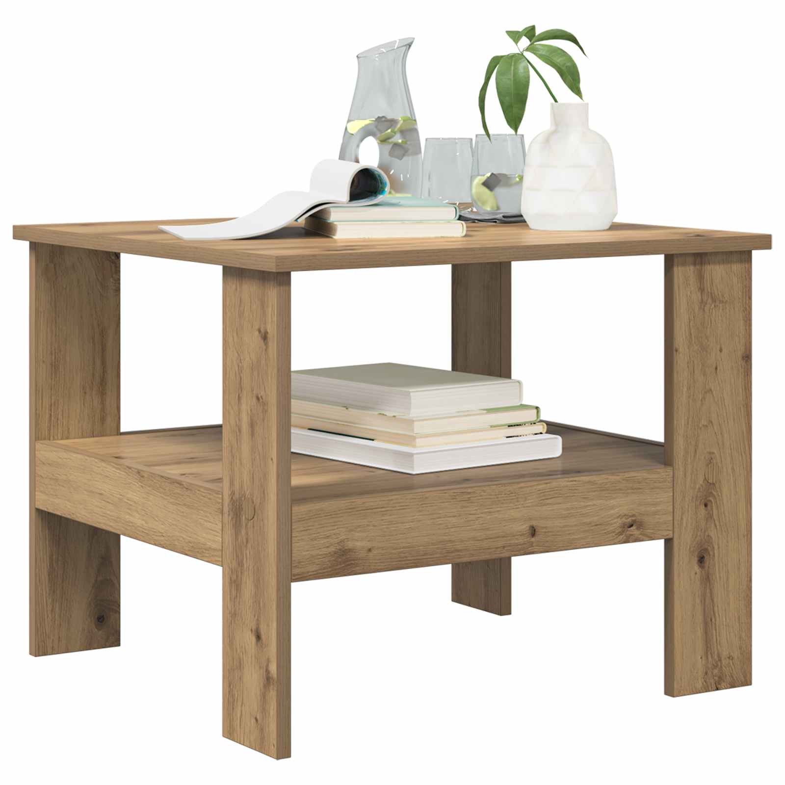 Salontafel Artisan Eiken 57 x 55 x 45 cm Bewerkt hout