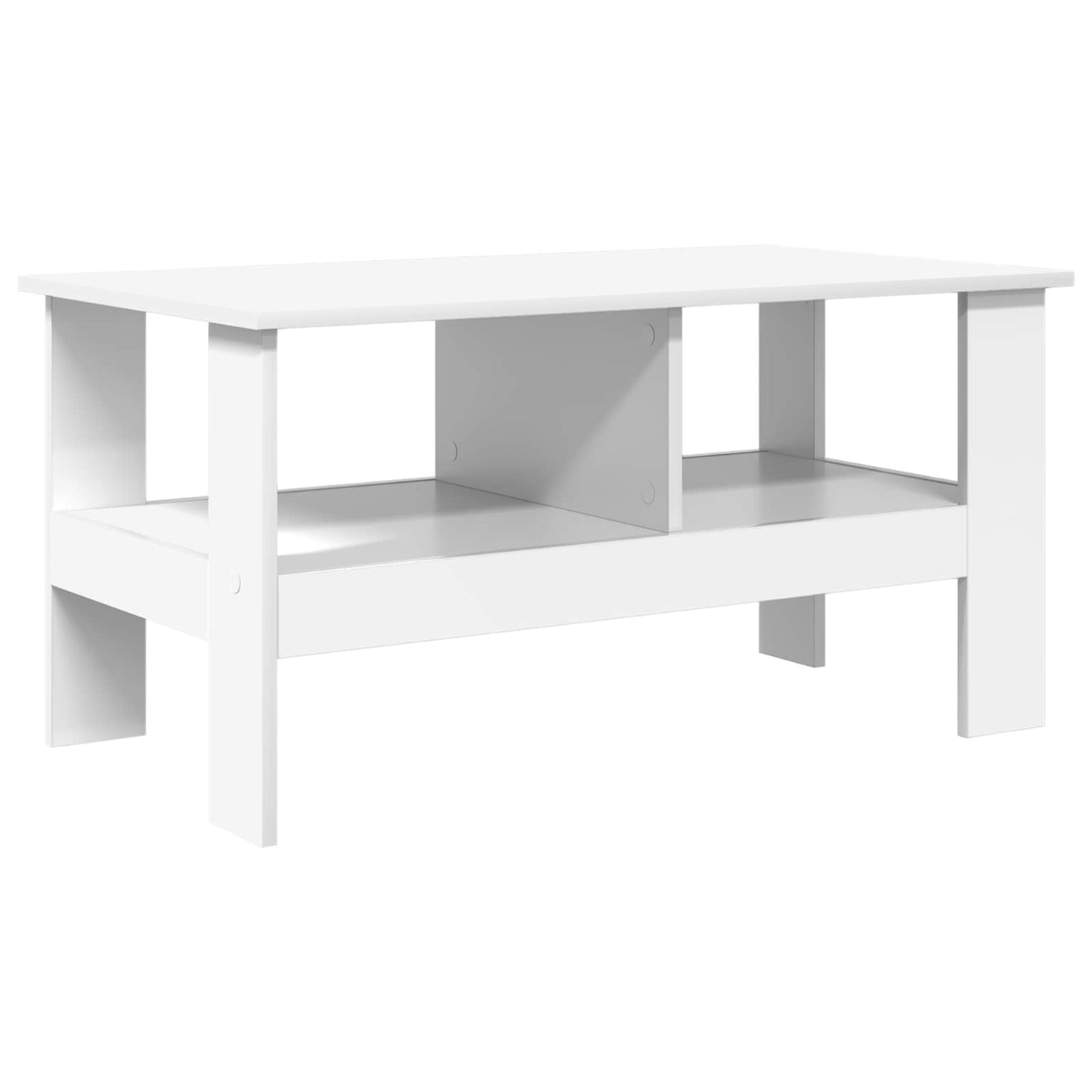 Salontafel Wit 90 x 50 x 45 cm Bewerkt hout
