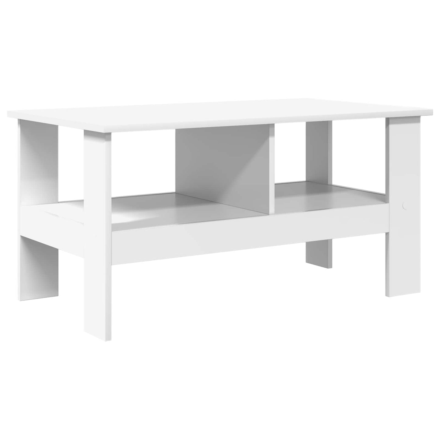 Salontafel Wit 90 x 50 x 45 cm Bewerkt hout