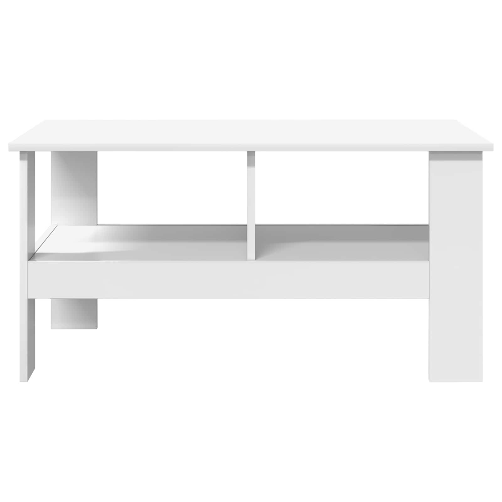 Salontafel Wit 90 x 50 x 45 cm Bewerkt hout