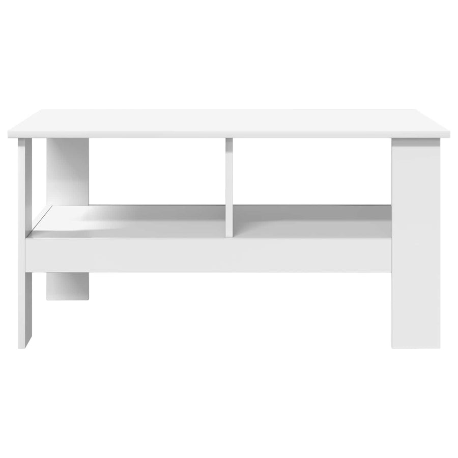 Salontafel Wit 90 x 50 x 45 cm Bewerkt hout