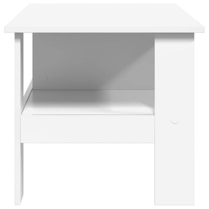 Salontafel Wit 90 x 50 x 45 cm Bewerkt hout