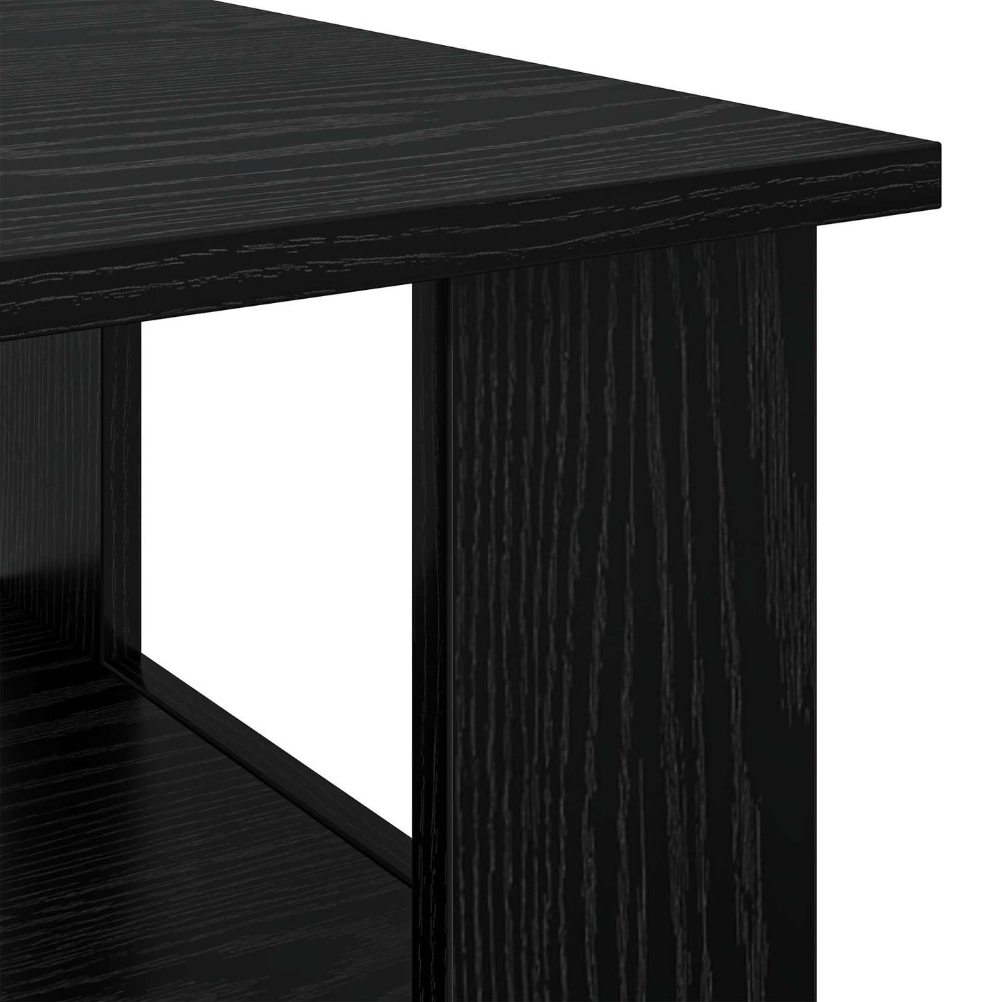 Salontafel Zwart Eiken 90 x 50 x 45 cm Bewerkt hout