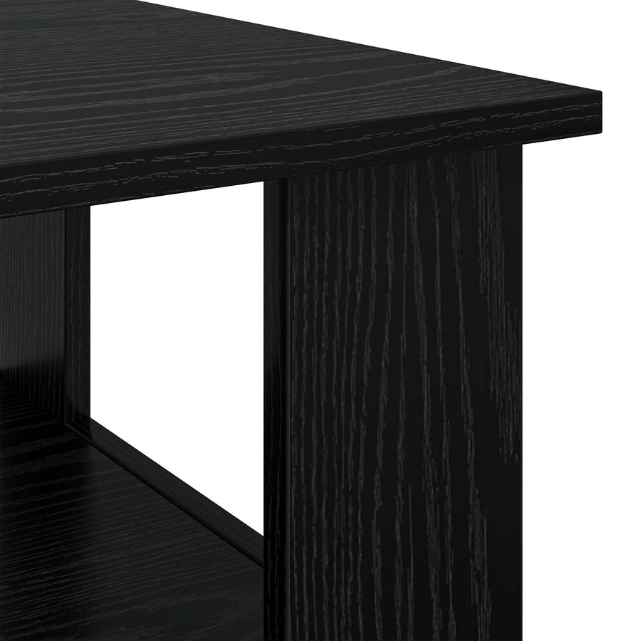 Salontafel Zwart Eiken 90 x 50 x 45 cm Bewerkt hout