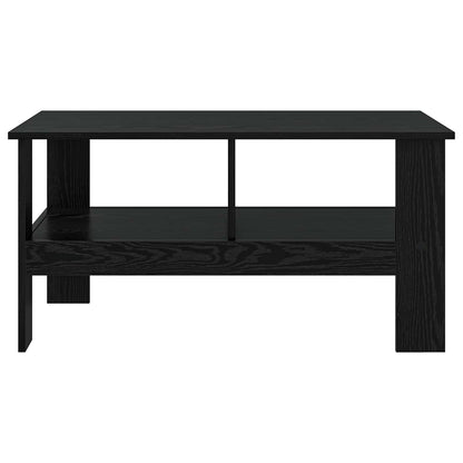 Salontafel Zwart Eiken 90 x 50 x 45 cm Bewerkt hout