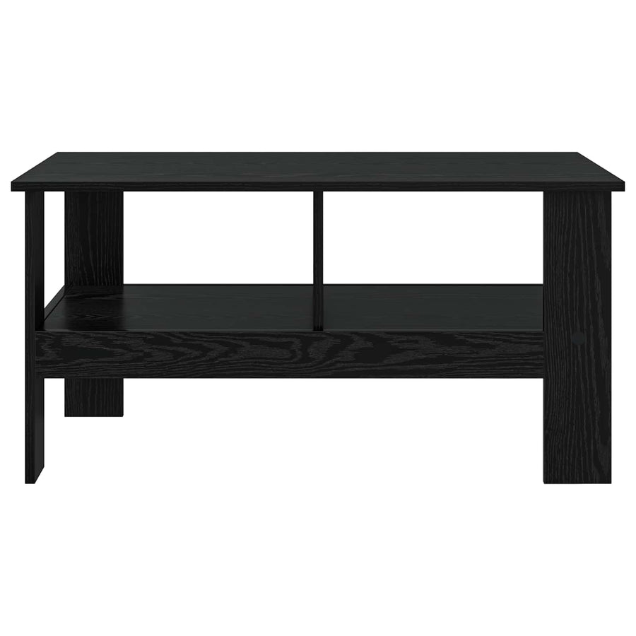 Salontafel Zwart Eiken 90 x 50 x 45 cm Bewerkt hout