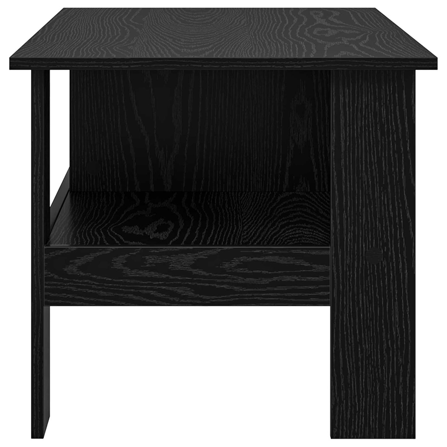 Salontafel Zwart Eiken 90 x 50 x 45 cm Bewerkt hout