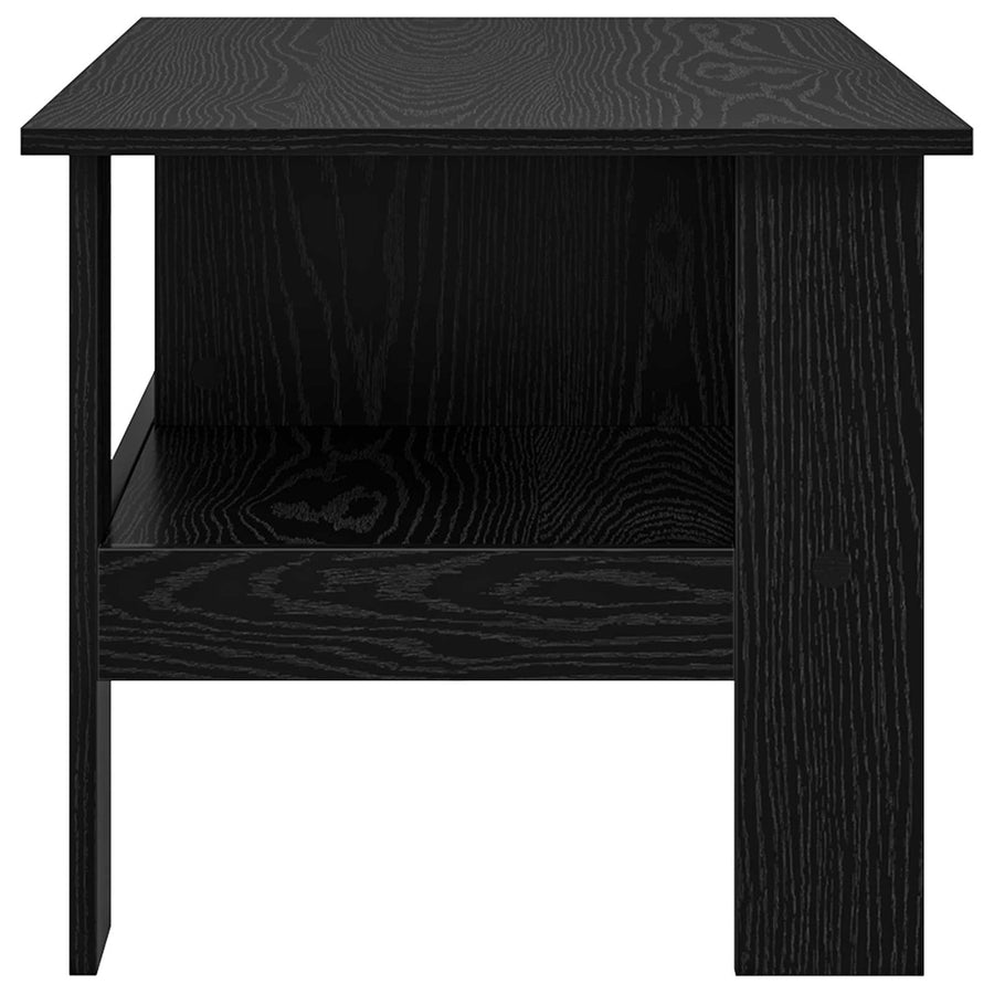Salontafel Zwart Eiken 90 x 50 x 45 cm Bewerkt hout