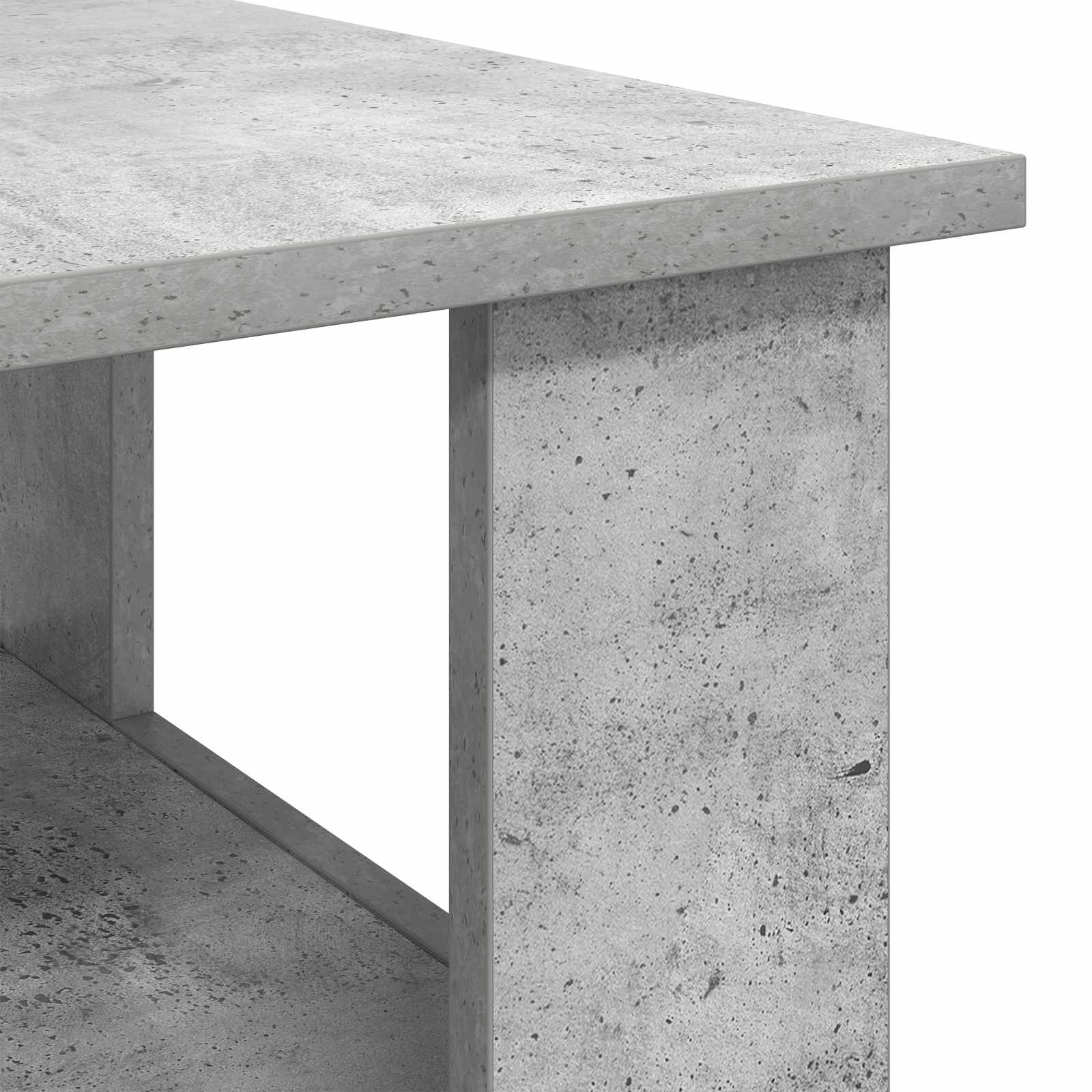 Salontafel Beton Grijs 90 x 50 x 45 cm Bewerkt hout