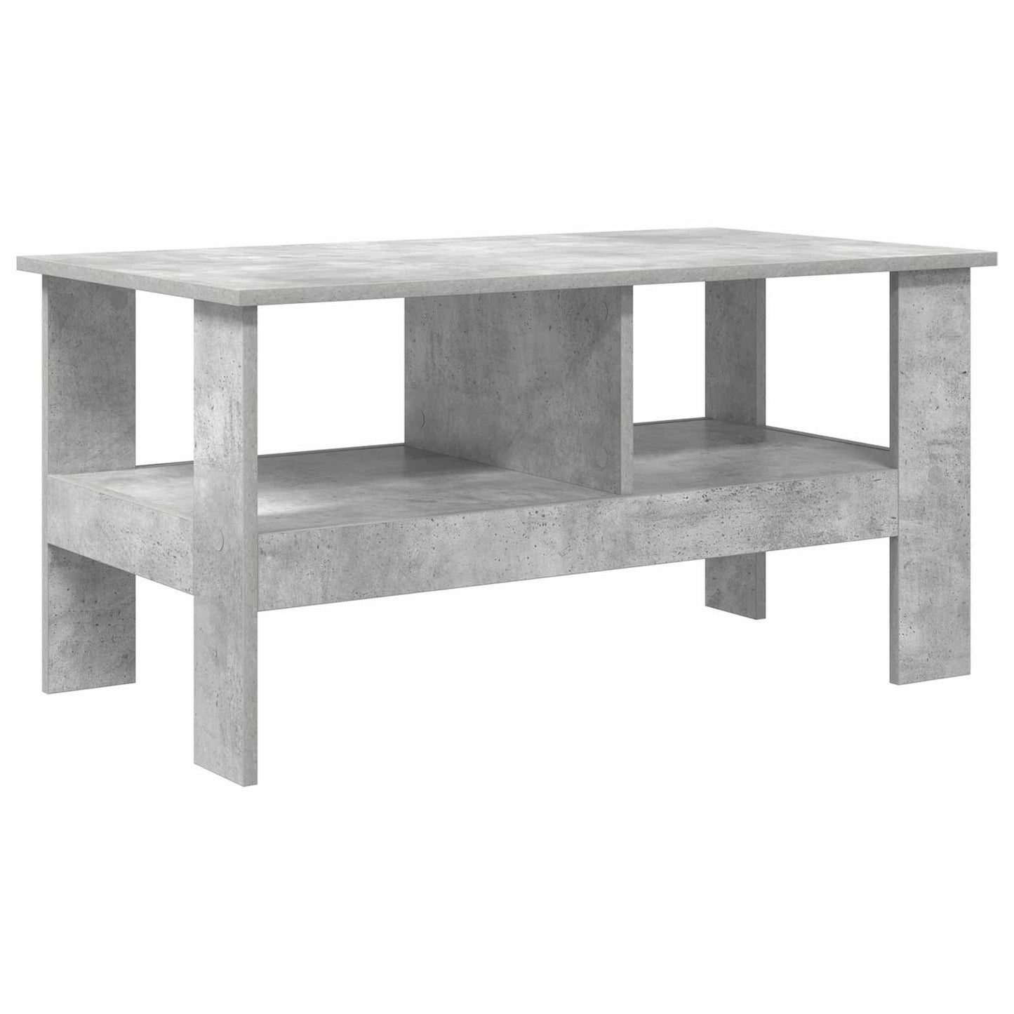 Salontafel Beton Grijs 90 x 50 x 45 cm Bewerkt hout