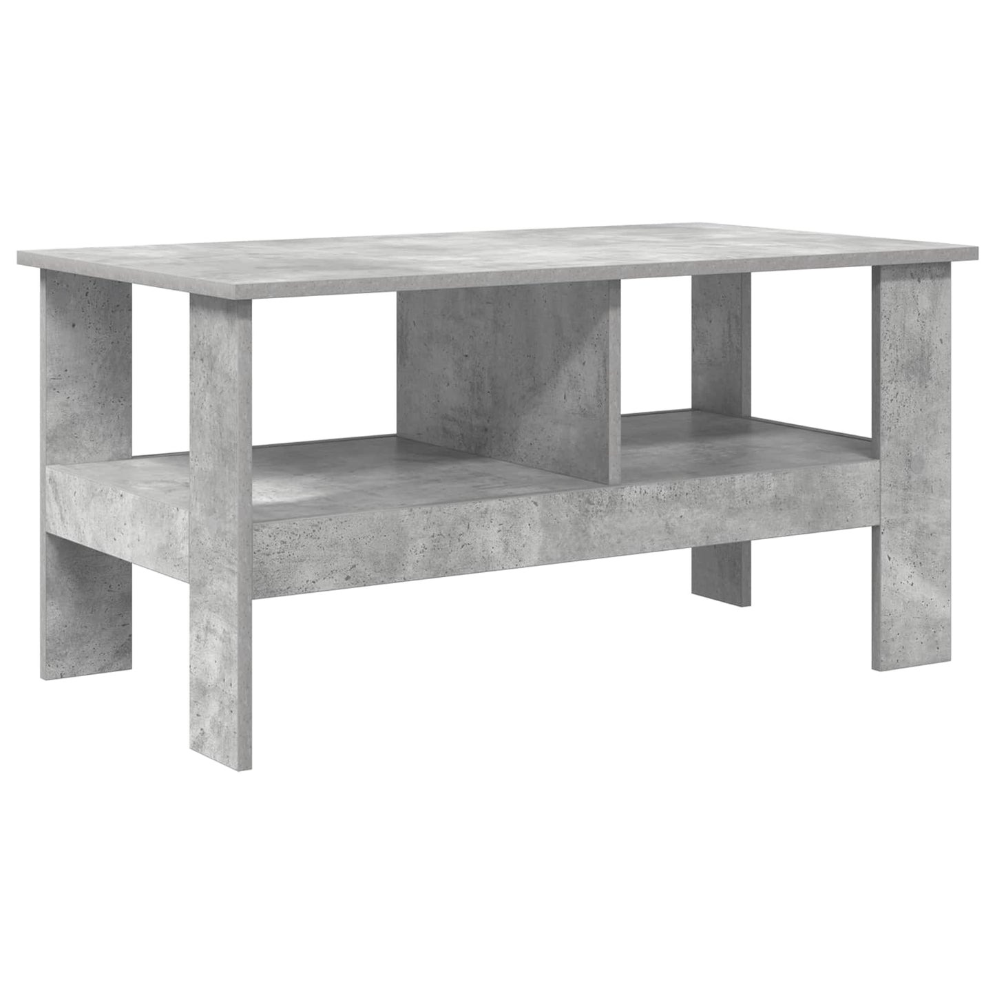 Salontafel Beton Grijs 90 x 50 x 45 cm Bewerkt hout