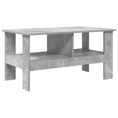Salontafel Beton Grijs 90 x 50 x 45 cm Bewerkt hout