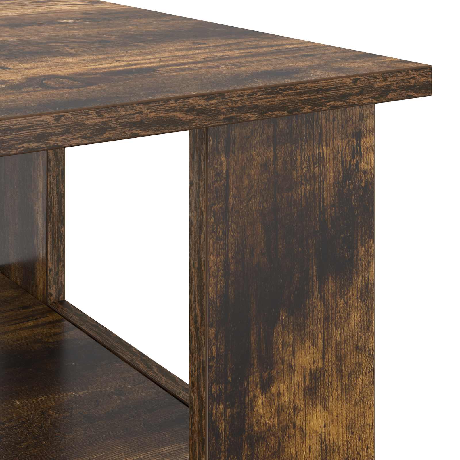 Salontafel Gerookt eiken 90 x 50 x 45 cm Bewerkt hout