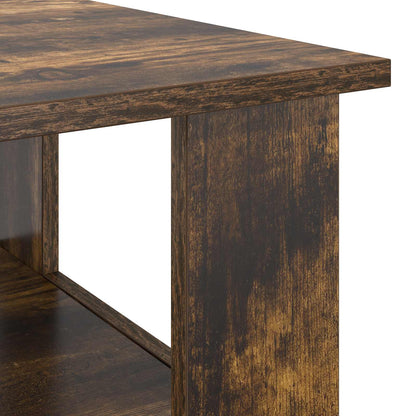 Salontafel Gerookt eiken 90 x 50 x 45 cm Bewerkt hout