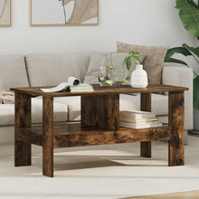 Salontafel Gerookt eiken 90 x 50 x 45 cm Bewerkt hout