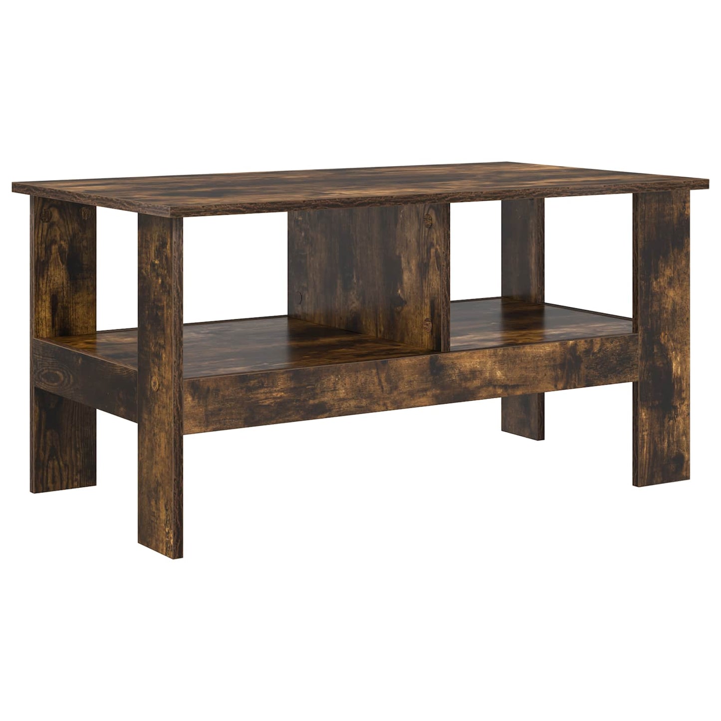Salontafel Gerookt eiken 90 x 50 x 45 cm Bewerkt hout