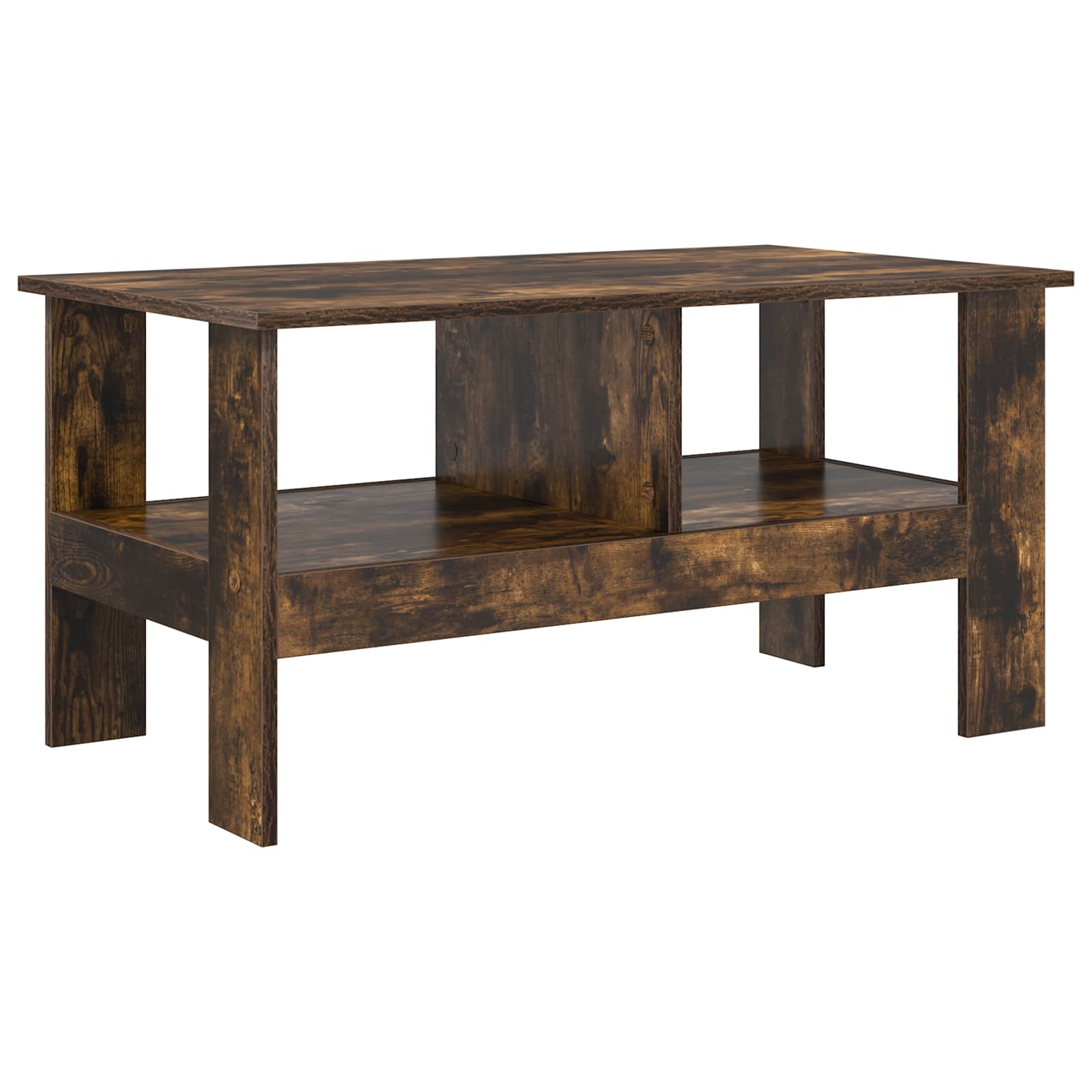 Salontafel Gerookt eiken 90 x 50 x 45 cm Bewerkt hout