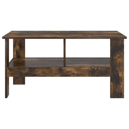 Salontafel Gerookt eiken 90 x 50 x 45 cm Bewerkt hout