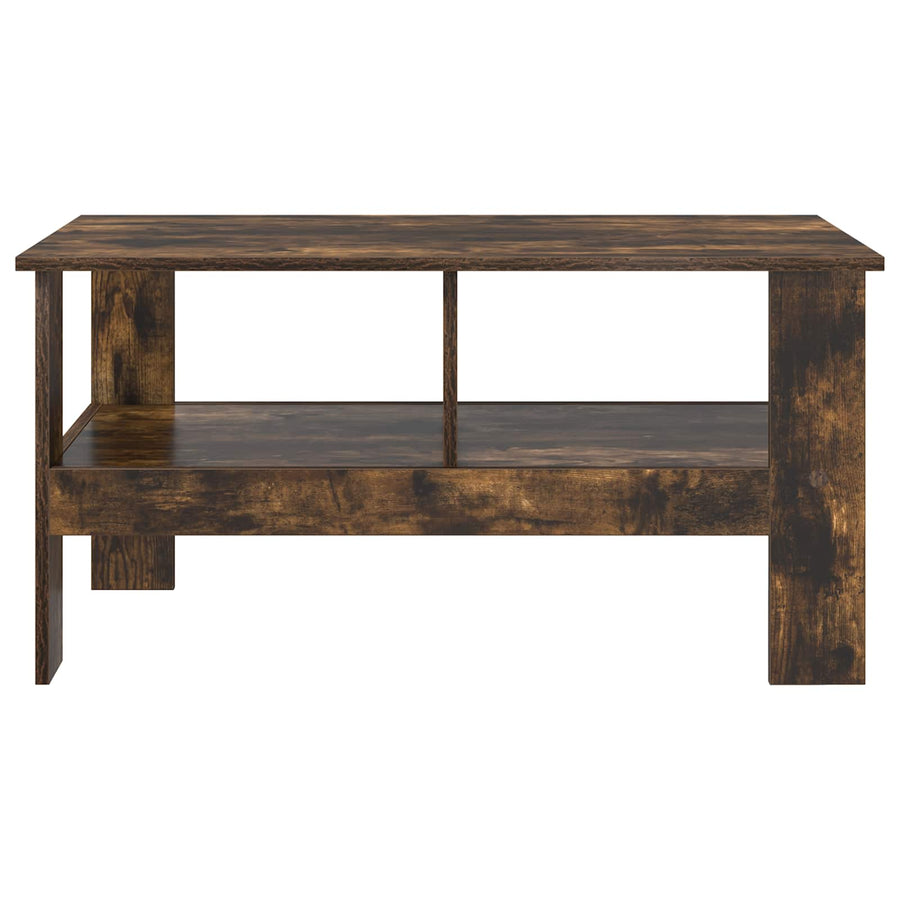 Salontafel Gerookt eiken 90 x 50 x 45 cm Bewerkt hout