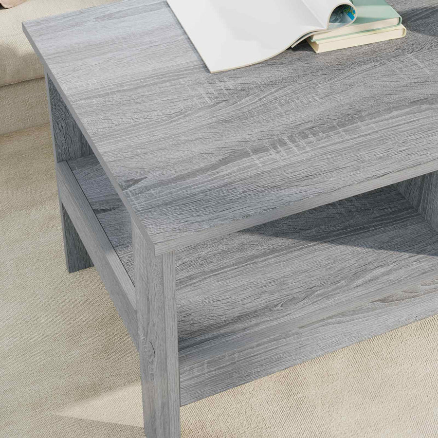 Salontafel Grijs Sonoma 90 x 50 x 45 cm Bewerkt hout