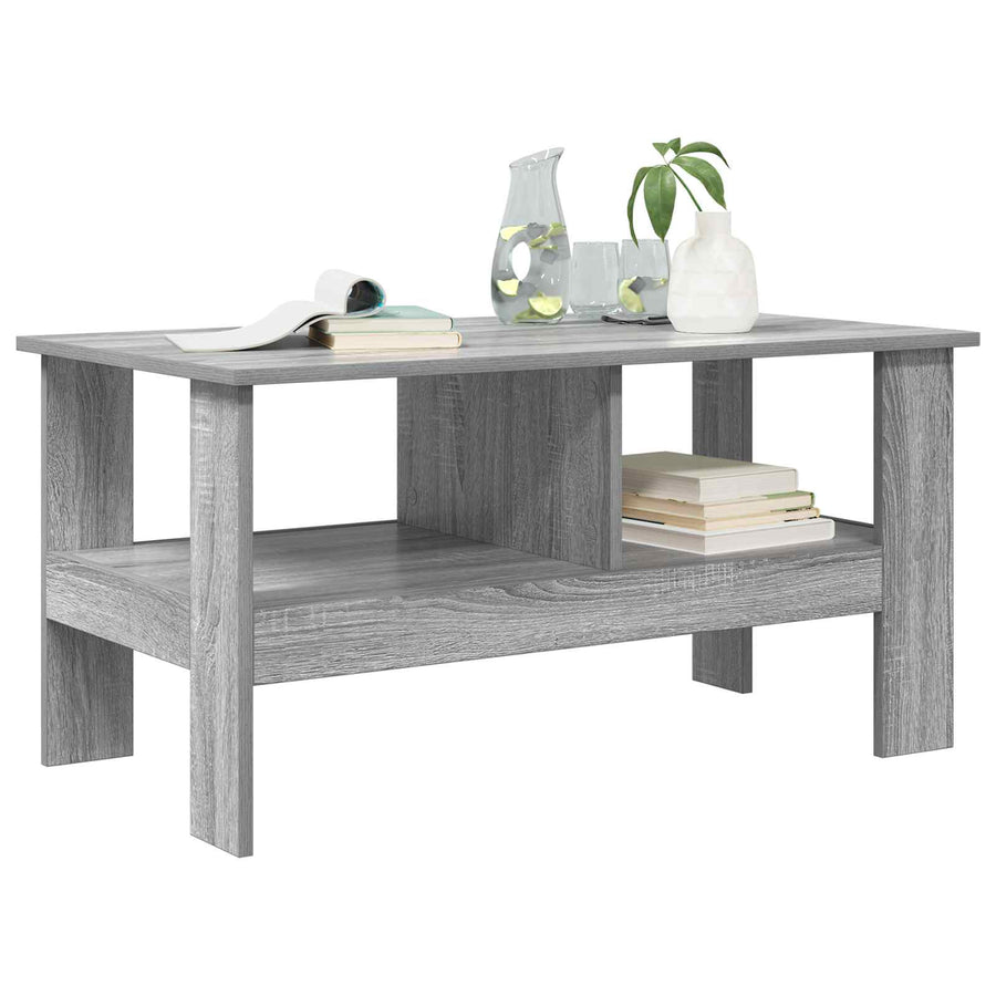 Salontafel Grijs Sonoma 90 x 50 x 45 cm Bewerkt hout