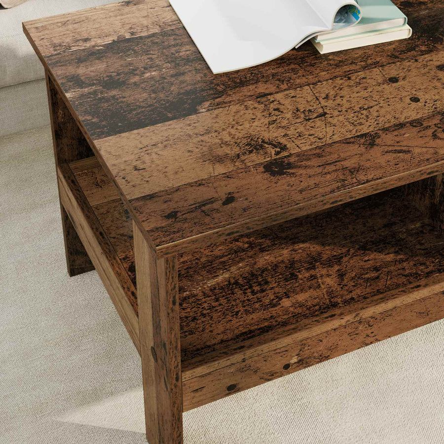 Salontafel Oudhout 90 x 50 x 45 cm Bewerkt hout