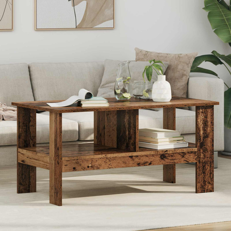 Salontafel Oudhout 90 x 50 x 45 cm Bewerkt hout